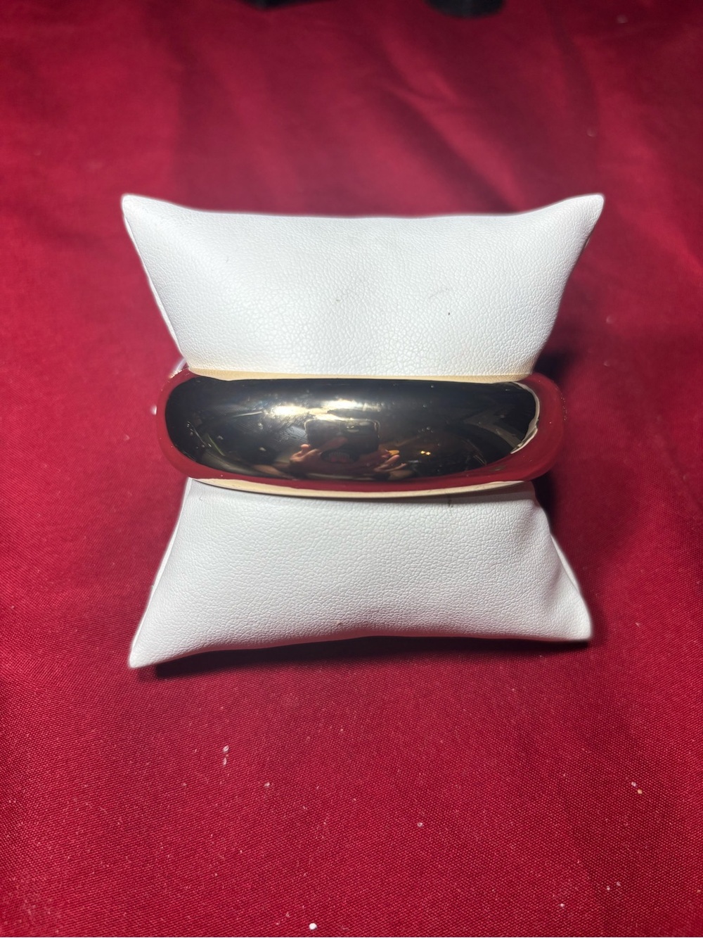 New Gold Tone Wide Dome Bangle Bracelet on 34th MSRP $40